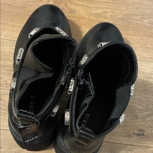 Torrid Black Boots with Silver Details